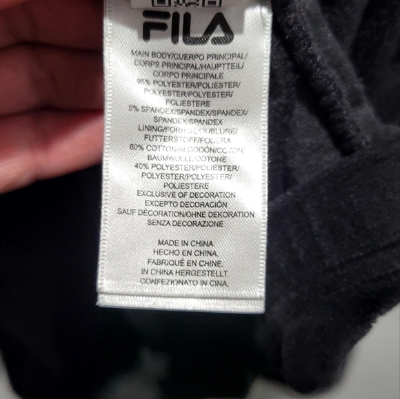 Fila Y2K Velour Black Quarter Zip Pullover - Picture 6 of 8
